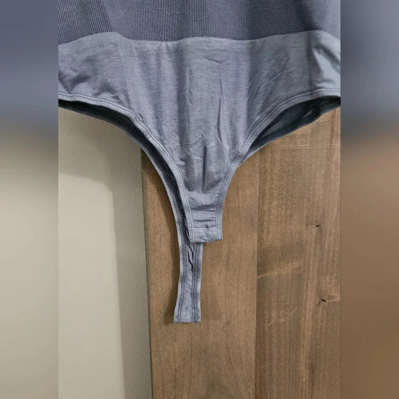 HEYSON Flatter Me Thermal V-Neck Bodysuit -Misty blue size small. NWT - Picture 11 of 13